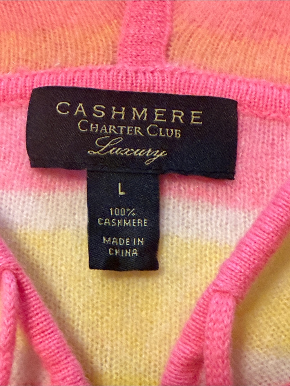 100% CASHMERE HOODIE L - Picture 2 of 4